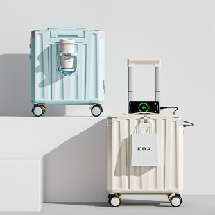 行李箱PC材质静音万向轮20寸登机箱女双层防爆拉链小拉杆旅行箱男