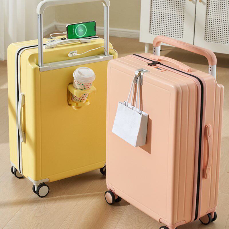 宽平衡宽拉杆行李箱女20寸小型登机箱静音万向轮24寸多功能拉杆箱