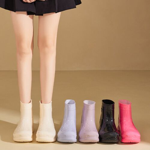 雨鞋女款成人2024新款水鞋秋冬加绒防滑防水雨靴大码增高时尚胶鞋