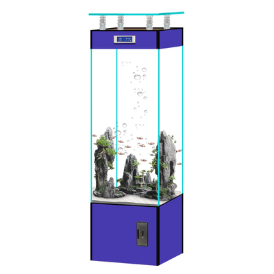 金晶超白玻璃长方形落地水族箱客厅中小型家用立式生态鱼缸免换水
