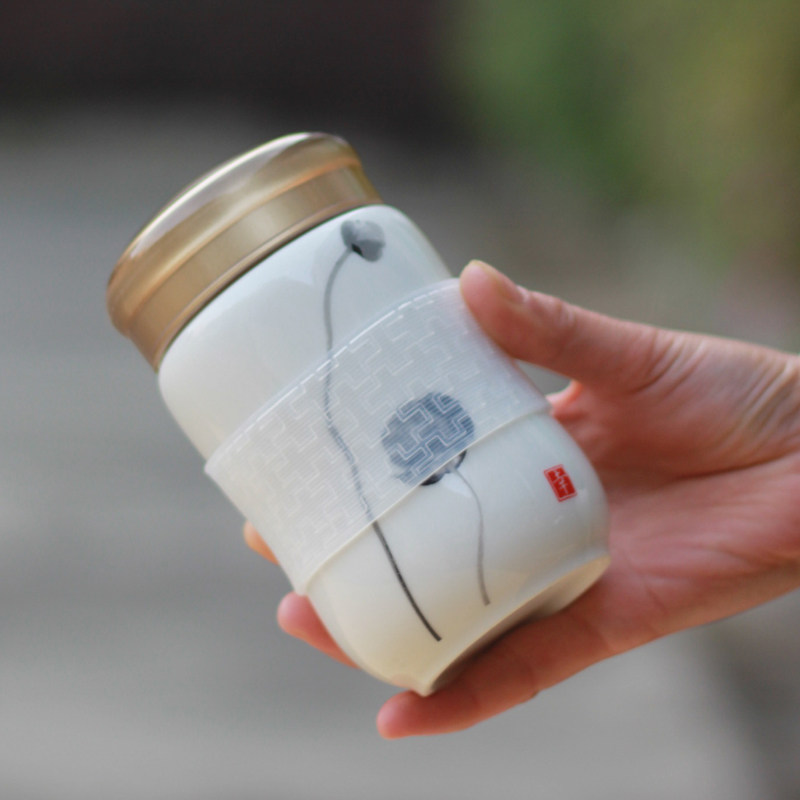 随手杯单层陶瓷水杯便携带盖杯子随身杯男女礼品定制保温杯暖手杯