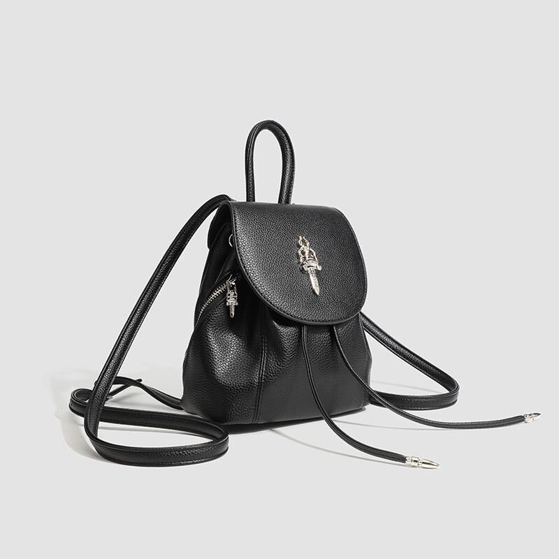 简约双肩包2025新款女休闲 上班小众女迷你通勤包包时尚百搭