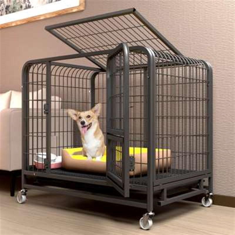 新款狗笼子中型小型犬室内狗窝带厕所柯基狗屋宠物大型狗围栏