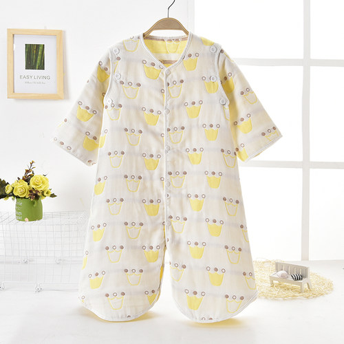 宝宝睡袋纱布新生儿童防踢被婴儿春秋四季空调暖气房无骨睡袋