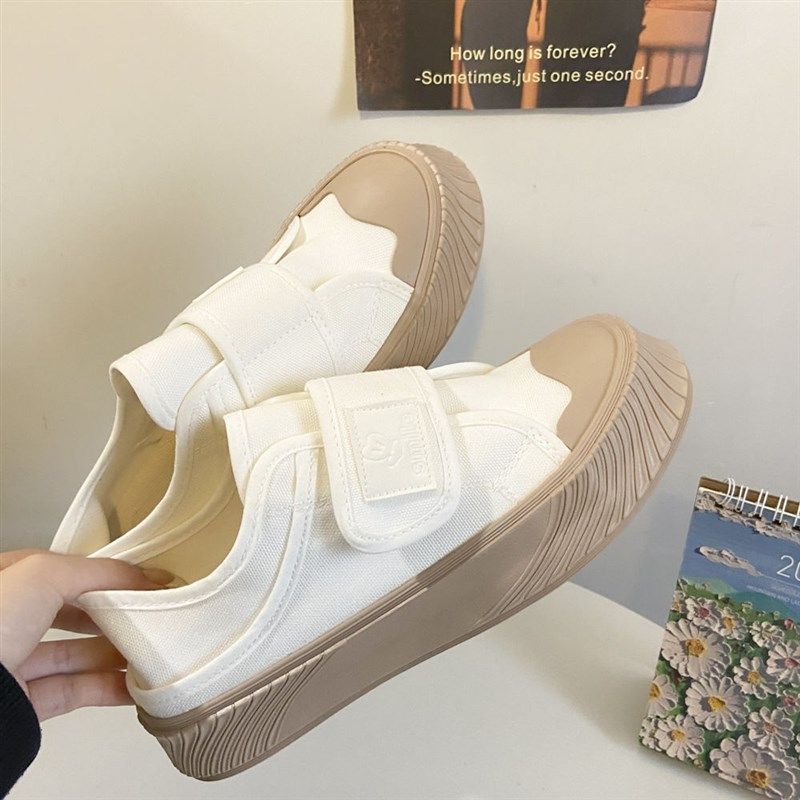 孕妇帆布鞋一脚蹬懒人鞋半拖两穿脚肿年夏季魔术贴小白鞋子新款,女鞋,帆布鞋,淘宝优惠券,粉丝福利购,淘宝优惠卷