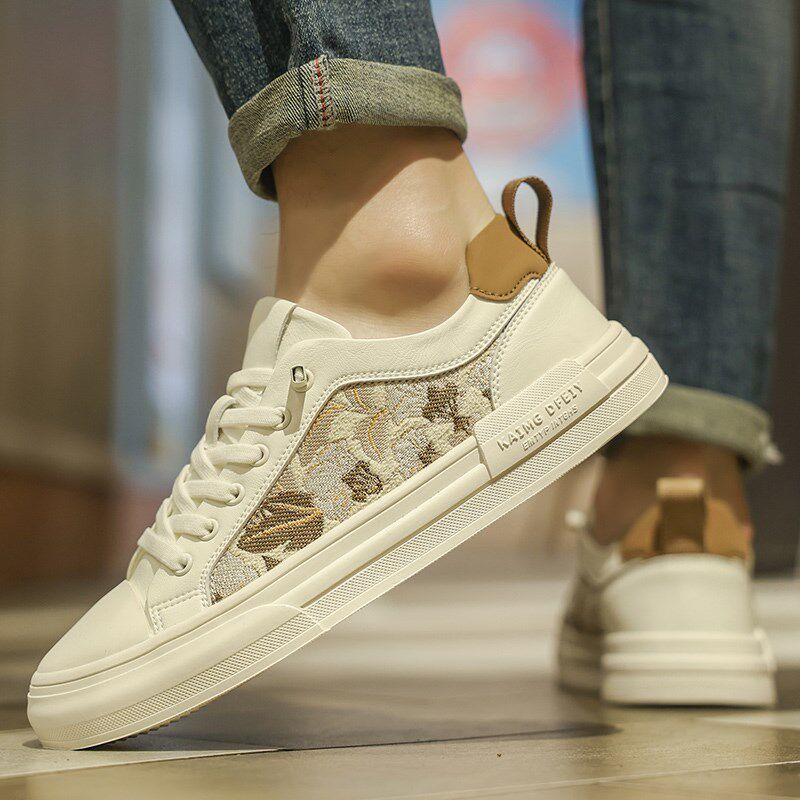 夏季男鞋透气薄款一脚蹬懒人布鞋爆款帆布板鞋高级感小白鞋男