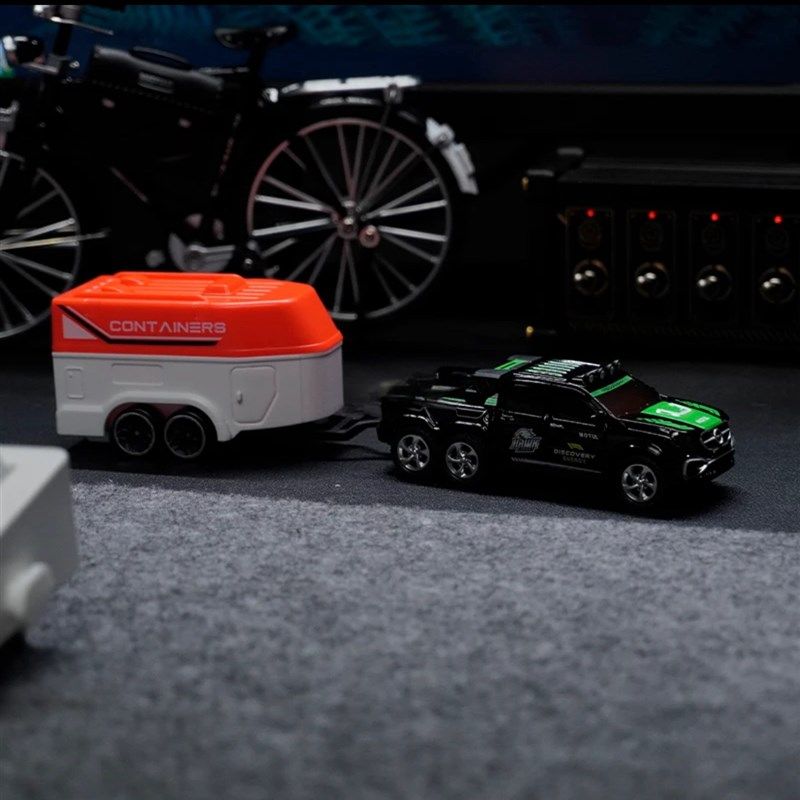 玩1小时合金版1:64迷你遥控皮卡越野赛车充电动小汽车男孩子玩具