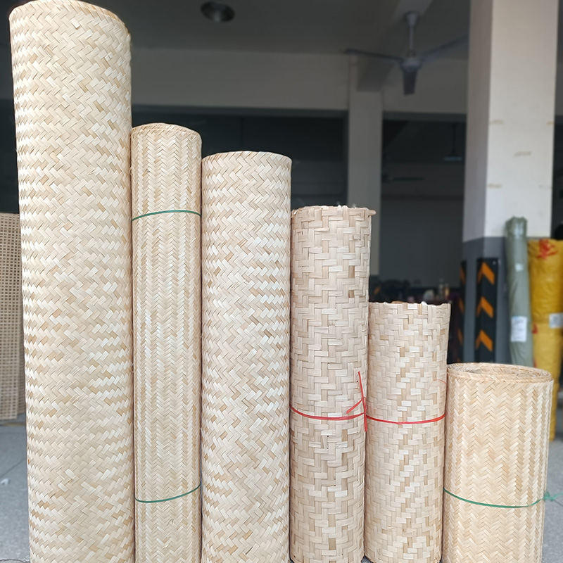 装修悬吊式天花板竹席民宿饭厅天花板隔断装饰墙面仿碳化竹编织品