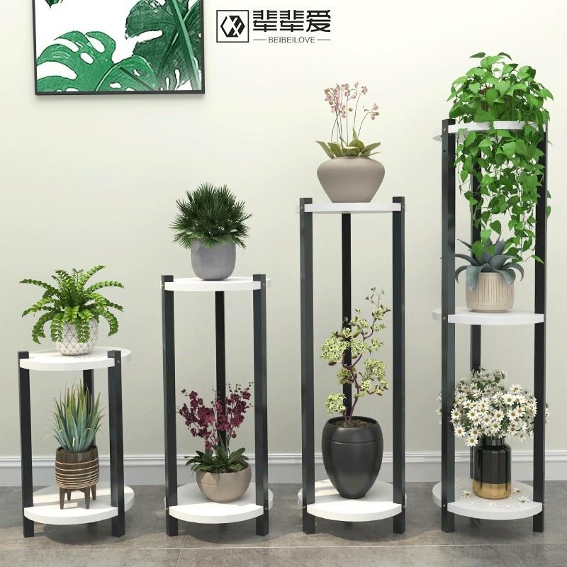 室内铁艺花架g子客厅落地组合圆形花台阳台绿萝吊兰植物花盆置物