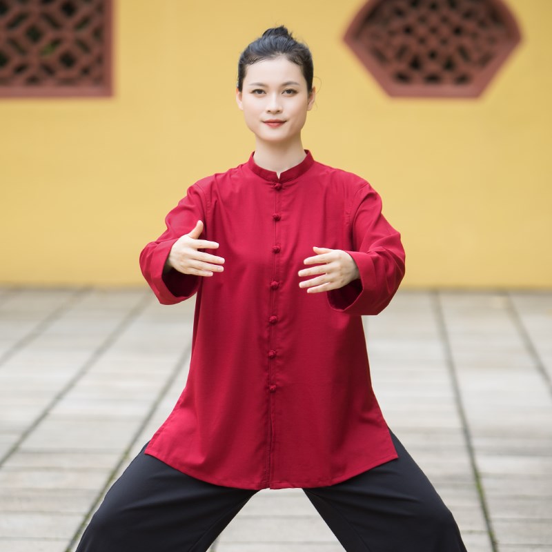 太极服女款2024新款高端春秋z太极拳八段锦练功服男武术表演服装