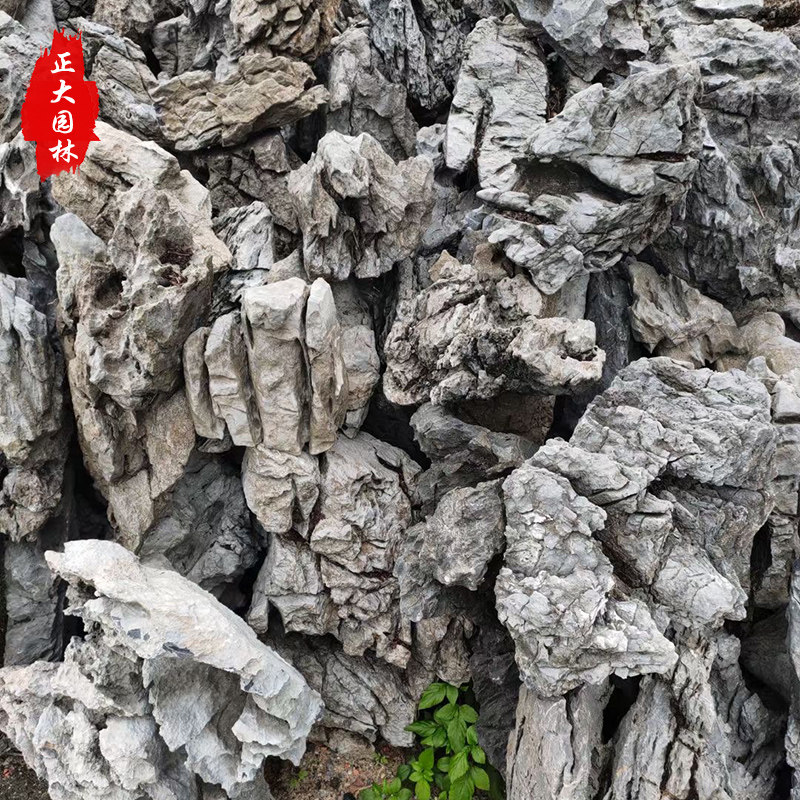 精品大块青龙石造景石假山原石鱼缸造景盆景附石园林景观石英石