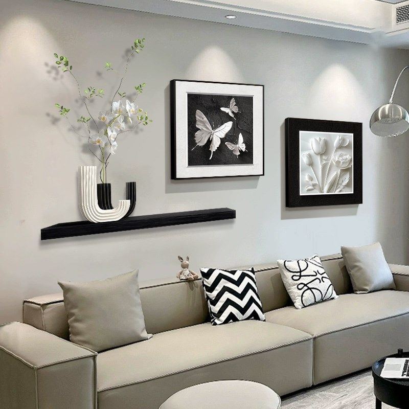 现代简约客厅装饰画沙发背景墙挂画新款高级感黑白餐厅壁画玄关画,家居饰品,现代装饰画,淘宝优惠券,粉丝福利购,淘宝优惠卷