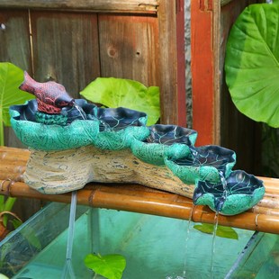 鱼缸鱼池喷泉流水抽水泵水缸景观瀑布摆件造景假山循环水装饰配件