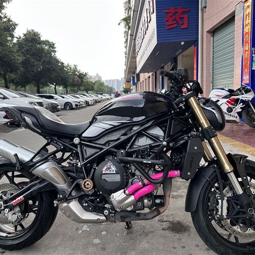 贝纳利752s幼狮80p0彩色BJ750GS改装水管硅胶管防爆加强水管