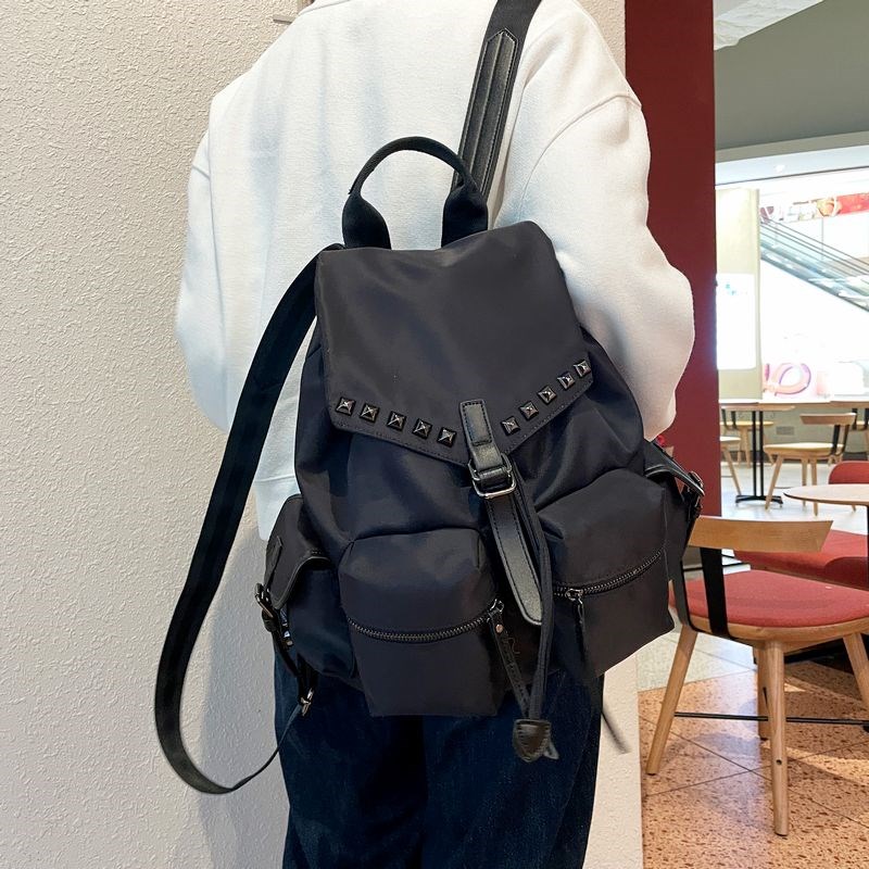 韩版牛津布双肩包女2025新款时尚外出旅行女士背包大容量防水轻便