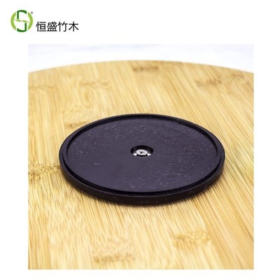 恒盛竹木新品新品竹木旋转托盘单层调料架厨房收纳整架