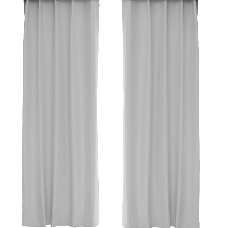 纯白色100%全遮光窗帘定制保暖挡风民宿背景布窗帘落地卧室成品布