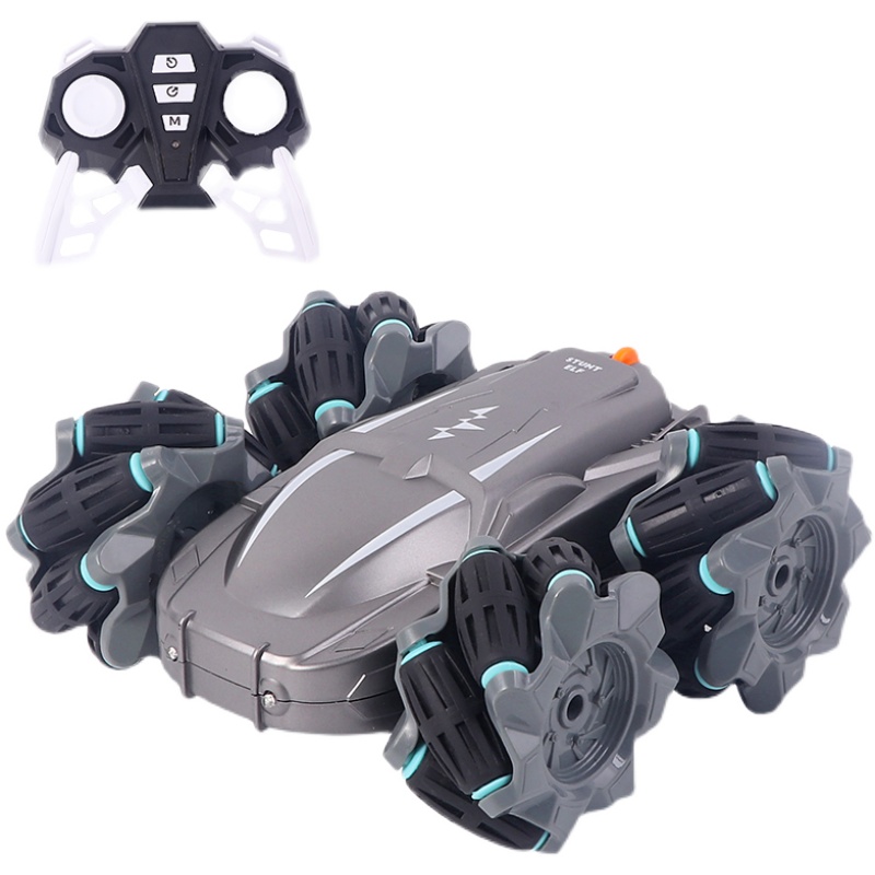 儿童翻滚特技车玩具双面旋转漂移赛车充电四驱越野rc遥控汽车男孩