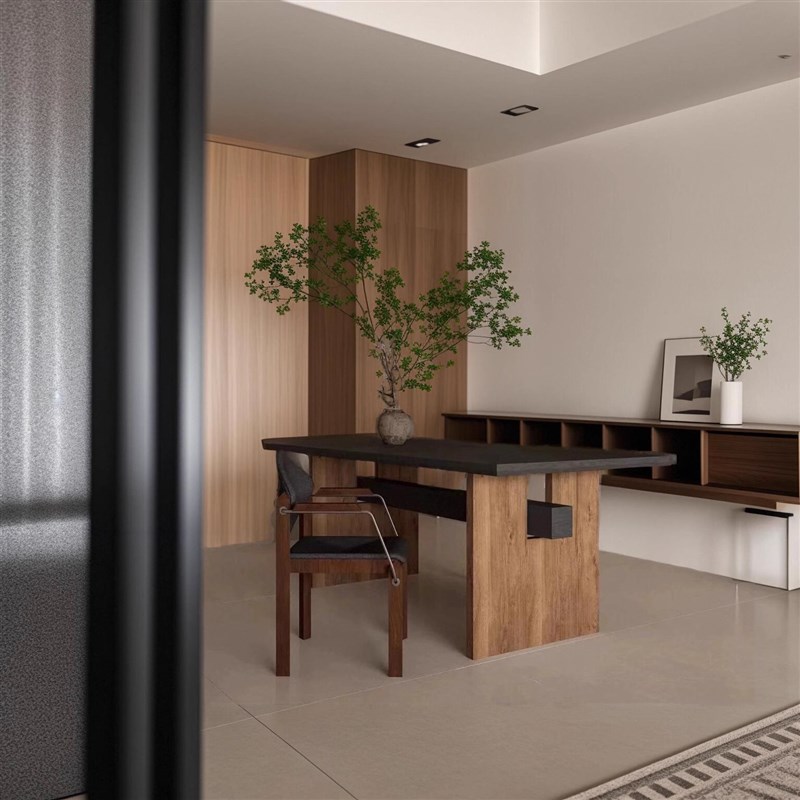 中古实木长桌客厅侘寂风长方形餐桌现代简约办公书桌原木大板茶桌