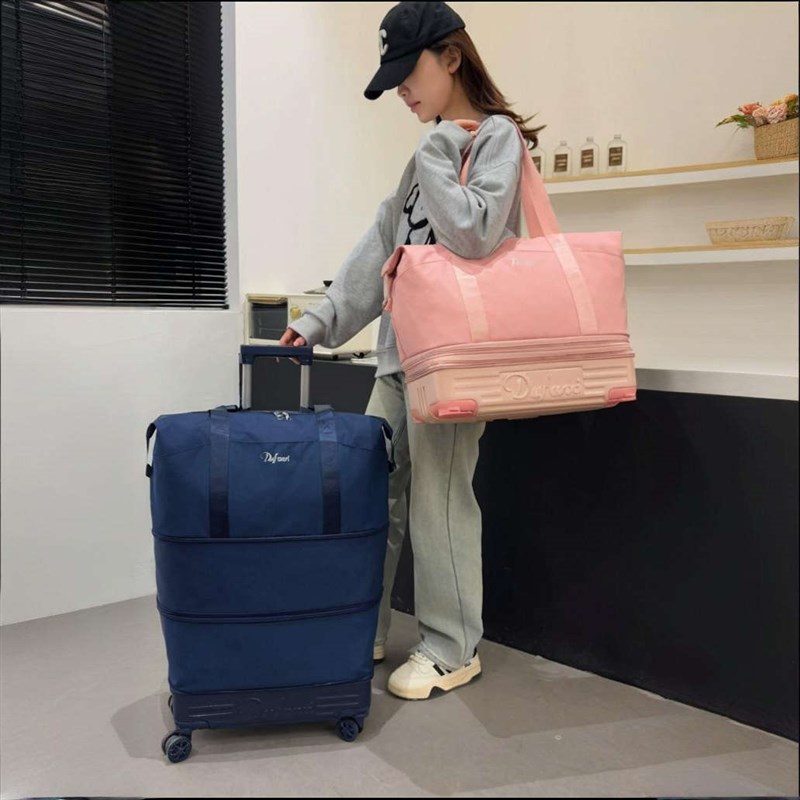 万向轮拉杆旅行包背拉两用行李箱包学生大容量登机包轻便单肩包