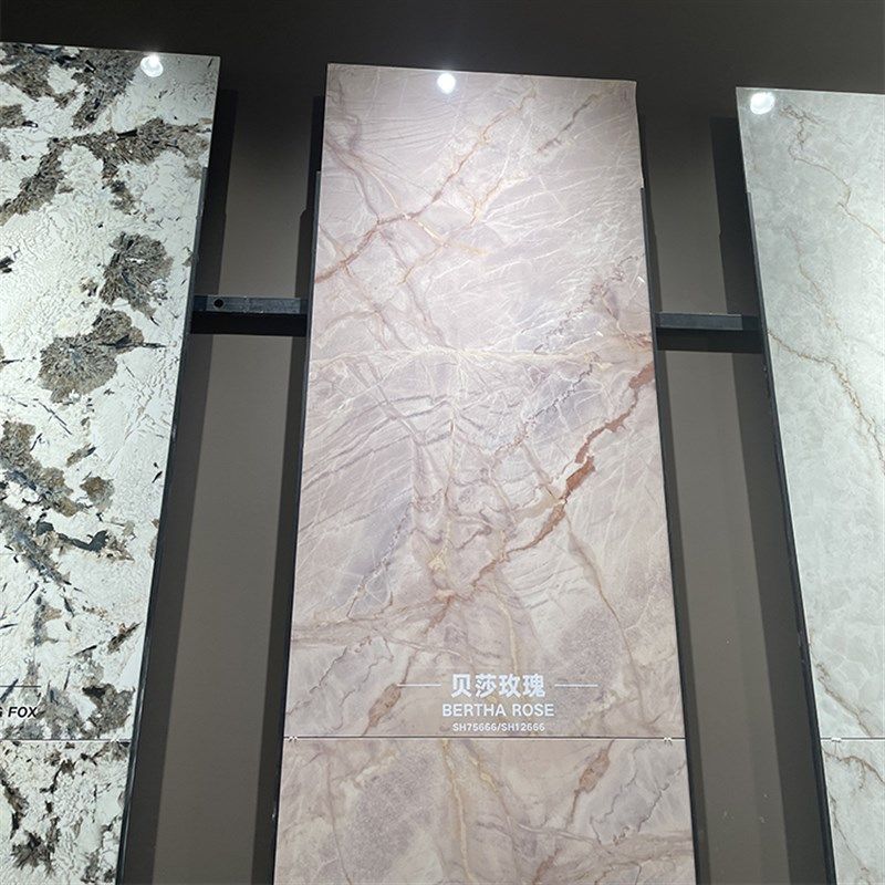 别墅大理石客厅粉色瓷砖600x1200地砖贝沙玫瑰厨卫墙砖750x1500
