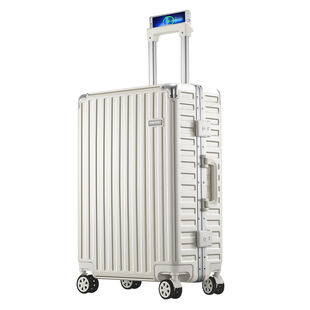 20寸行李箱拉杆箱女新款22登机高级感铝框万向轮旅行密码皮箱子男