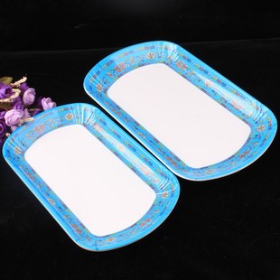 新疆风长方盘民族饭店烧烤盘菜盘家用大盘鸡椒麻鸡手抓饭炒面盘子