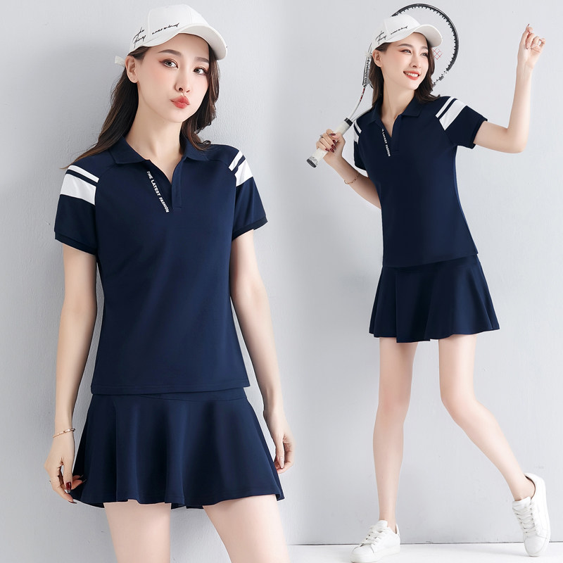 新款羽毛球服女套装防走光裤裙网球服男情侣夏季团体运动休闲套裙