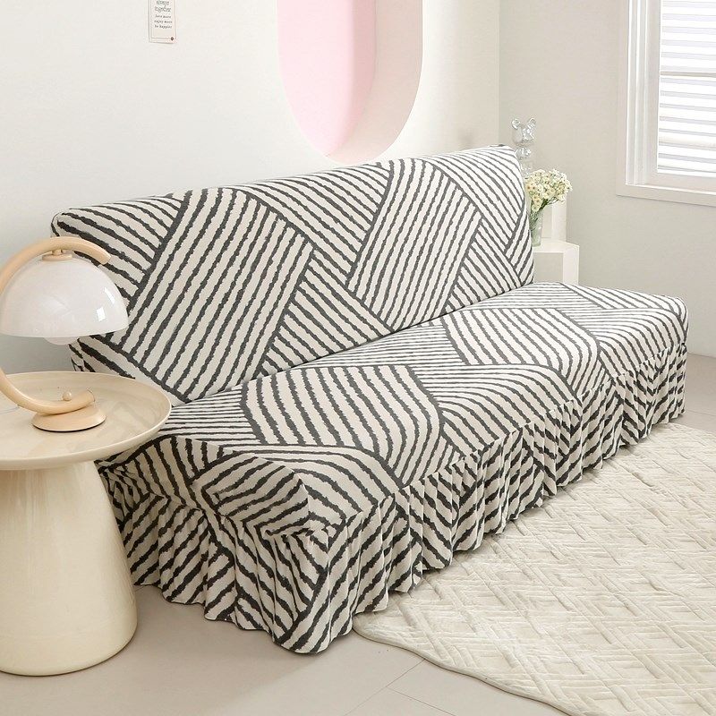 弹力万能无扶手沙发m套罩全包两用折叠床直排1.8米三人座梳化盖布