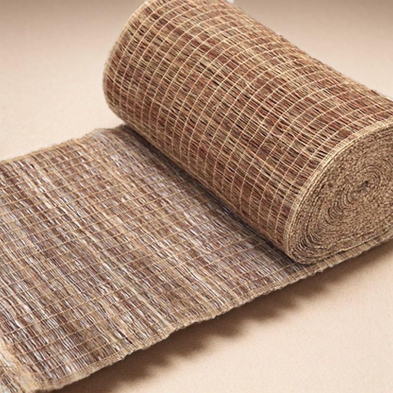 阳台窗帘免打孔阳光玻璃房遮光屏风遮阳帘茶室卷帘苎麻隔断帘布料