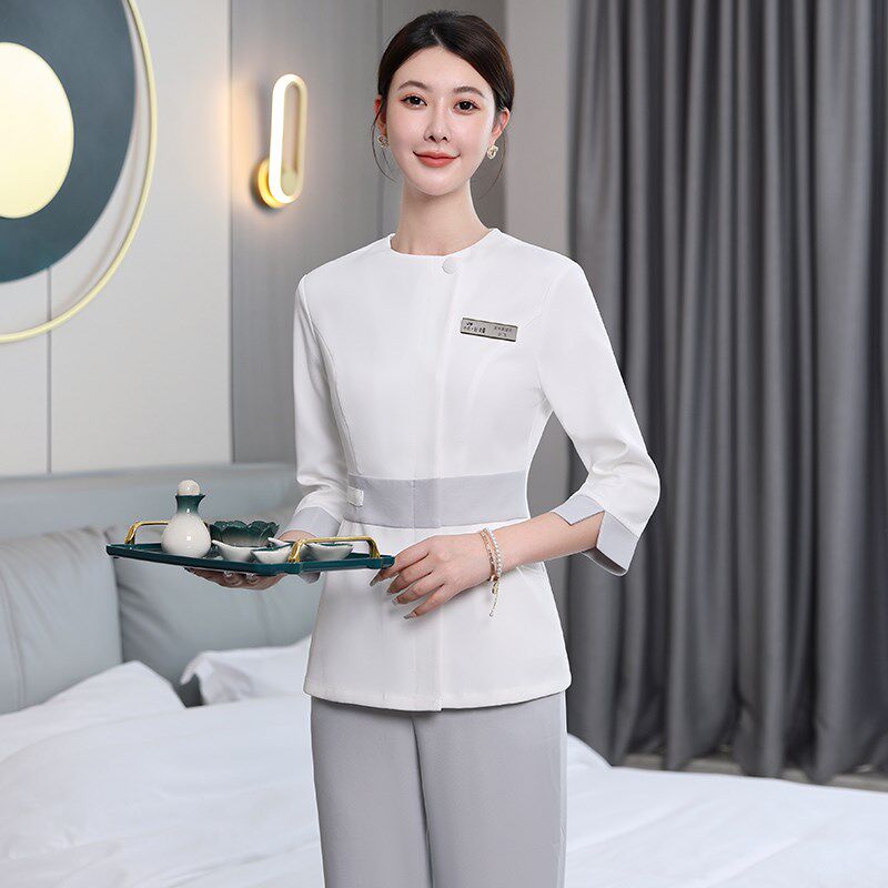 美容院工作服女高端养生馆气质酒店服务员2025年新款足浴技师按摩