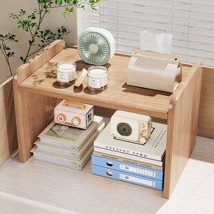 儿童书桌台面置物架书桌收纳架子桌面小书架简易木制杂物整理架子