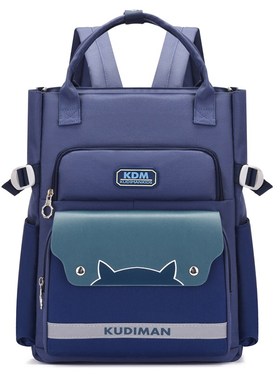 小学生中学生手提袋补习袋大容量补课包儿童男绿色双肩包收纳袋