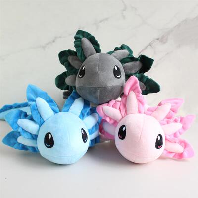 Axolotl Plumsh 蝾螈四脚鱼 墨西哥钝口螈 六角恐龙毛绒玩具 公仔