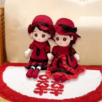 新婚情侣压床娃娃婚庆喜娃一对结婚礼物婚房床上布置新款高档中式