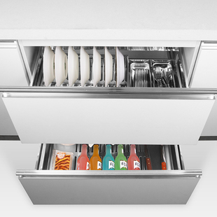 不锈钢方管拉篮拉蓝厨房橱柜调味料兰栏双层抽屉式碗碟盘架阻尼轨