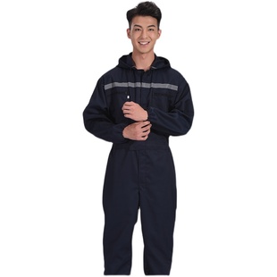 连体工作服套装男防护服一体全身防尘耐脏车间劳保连体服透气