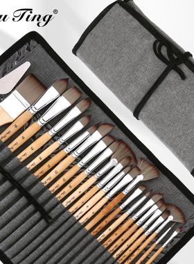 竹亭尼龙毛24支套水粉水彩丙稀画笔初学者儿童成人套装V画笔B2409