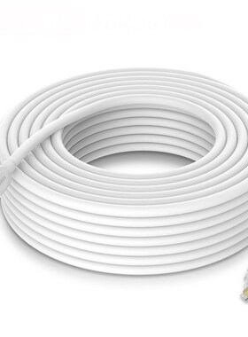 白色8芯网线千兆五类家用监控电脑E路由器高速水晶头宽带室外室内