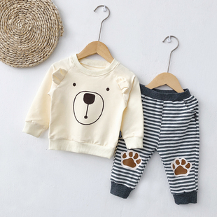 婴儿秋季外c出套装女0一1岁半男宝宝秋装婴幼儿春秋两件套洋气外