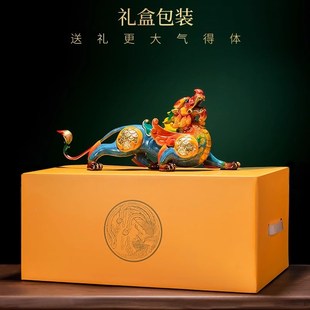 威弗列德客厅招财老板桌面装 饰品高档工艺品开业礼物黄铜貔貅摆件