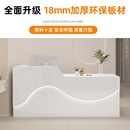 商用吧台桌公司前台接待台吧台收银台烤漆小型美容院柜台简约现代