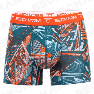 New Mens Panties Boxers Shorzts Printing Blue-green Large S
