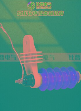 HY5WS-17/50L氧化锌避雷器带脱离器安装支架10kv高压复合避雷器