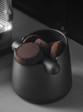 黑色家用咖啡渣桶收纳工具迷你粉渣桶敲渣盒加厚塑料咖啡机配件