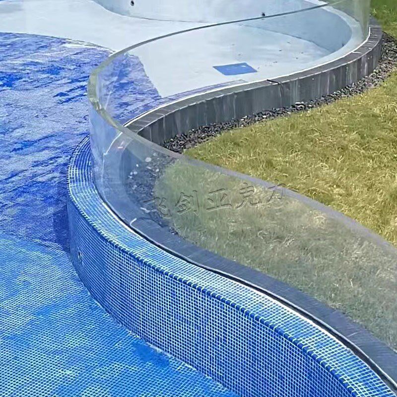 亚克力水族箱鱼缸大型海洋馆工程建造设计透明泳池护栏