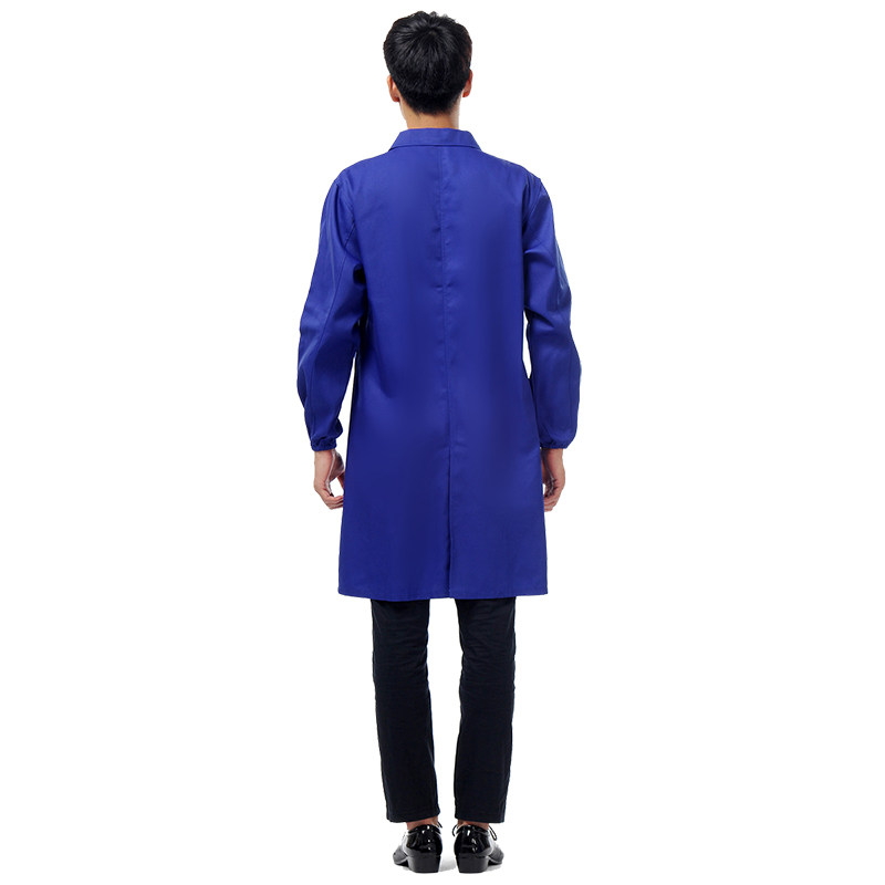 建超服饰厚蓝大褂工作服长袖松紧袖口防尘服仓库搬运服厂服实验服