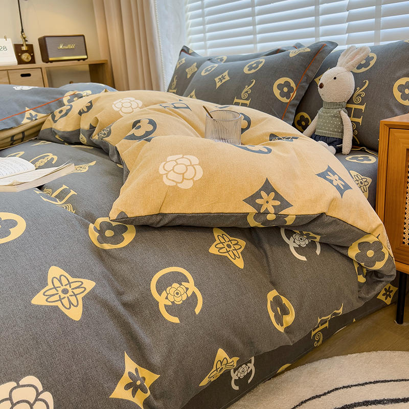 冬季全棉纯棉加厚磨毛被套被罩单件200x230学生宿舍单人床单被单4