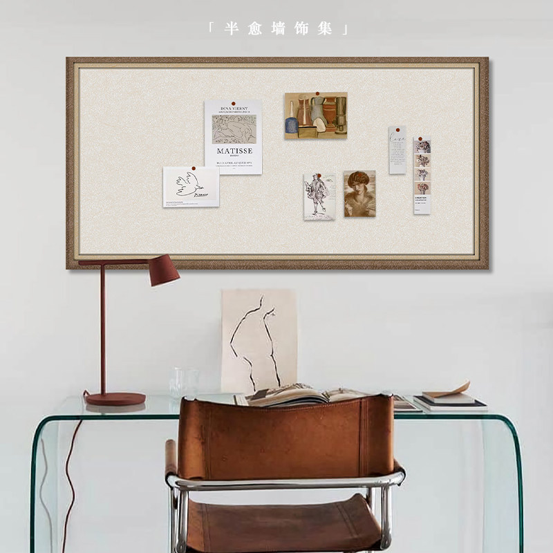 通知板照片墙毛毡板墙贴留言板展示板卧室背景软木墙板工字钉板