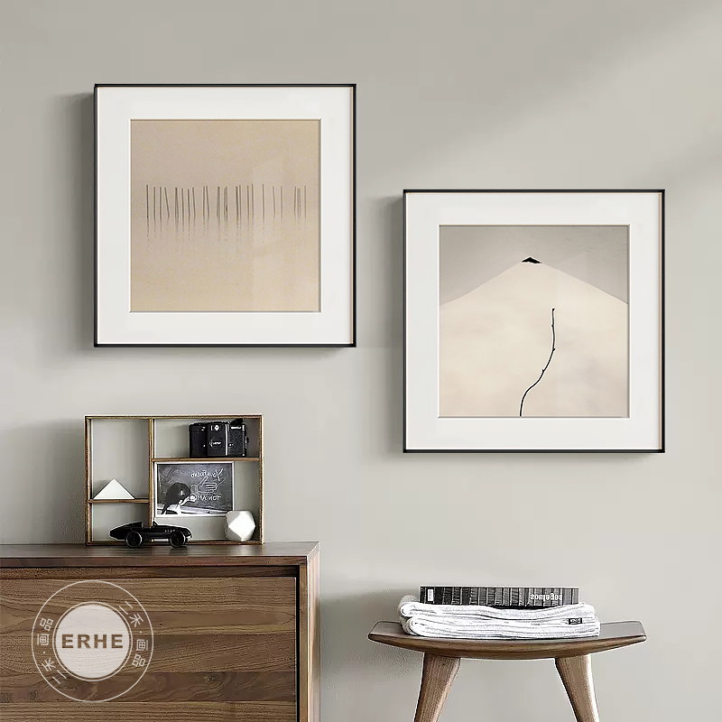 山本昌南小众极简风景画现代简约黑白摄影挂画客饭厅高级感装饰画